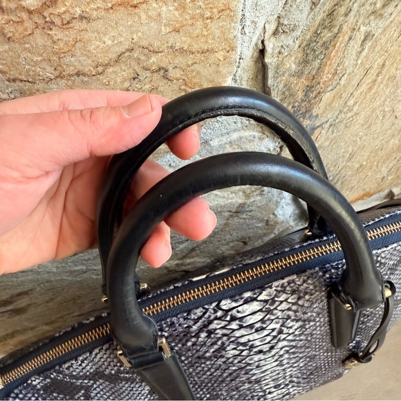 Brahmin Rare Gray Snake Print Large Duxbury Satchel - Picture 4 of 11